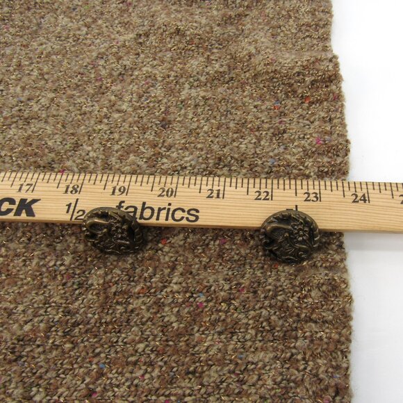 Christopher & Banks Women's Brown w/Gold Thread Button Up Sleeveless Vest  XL - Picture 8 of 11